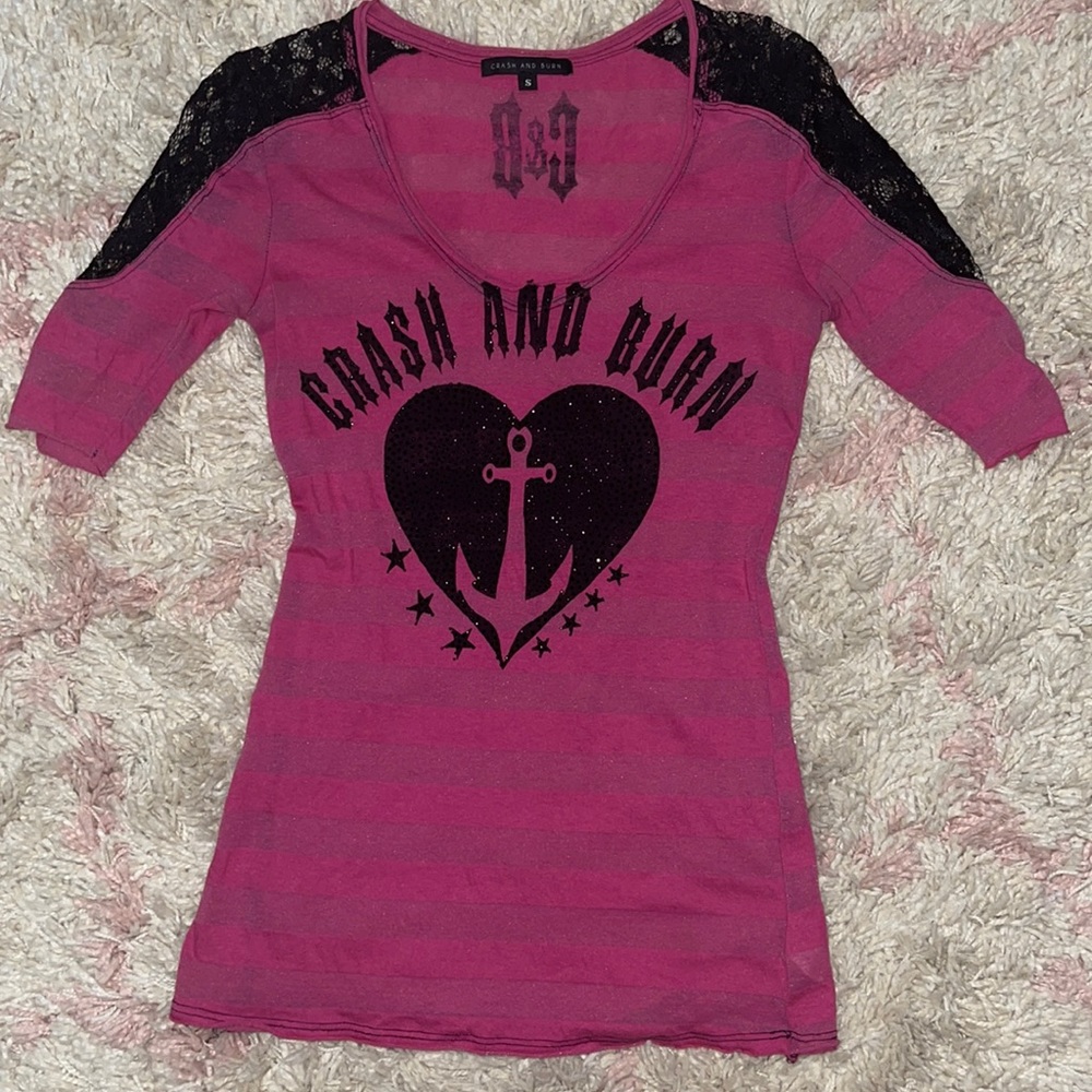 3/4 lace sleeve top